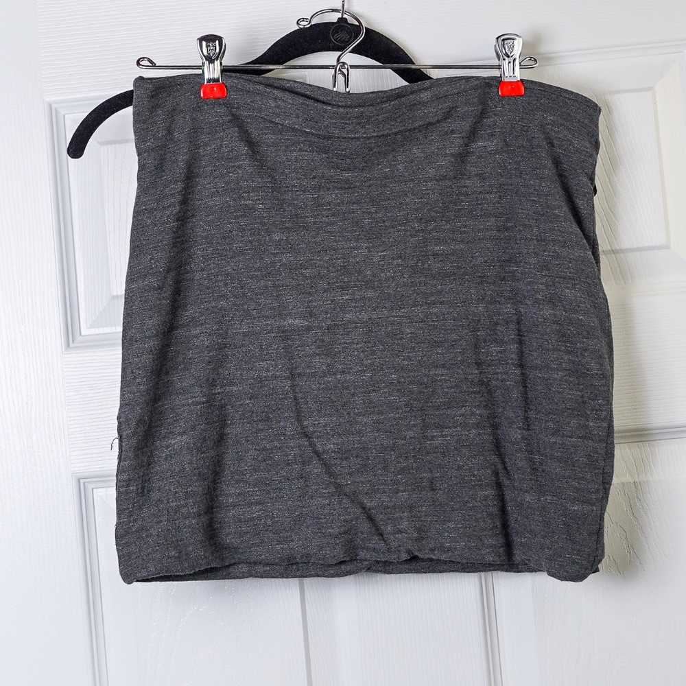 H&M Dark Gray Mini Skirt Cotton Stretchy